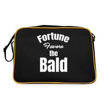 La chance sourit au coiffeur chauve et barbu - Sac Retro - noir/or - Dos