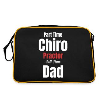 Part-time chiropractor full-time father - Retro Bag - black/gold - Back