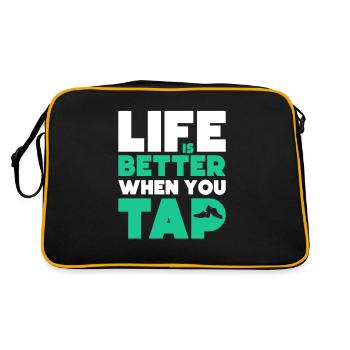 La vie est plus belle quand on tape - Sac Retro - noir/or - Dos
