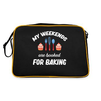 My weekends are dedicated to baking - Retro Bag - black/gold - Back