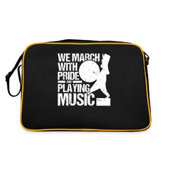 Nous marchons avec fierté et jouons de la musique - Sac Retro - noir/or - Dos