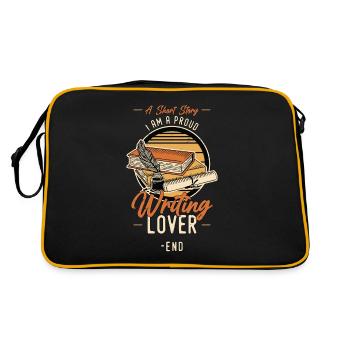 Writing Lover A Short Story I Am A Proud Publisher - Retro Bag - black/gold - Back