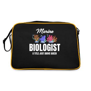 Marine Biologist A Title Just Above Queen - Retro Bag - black/gold - Back