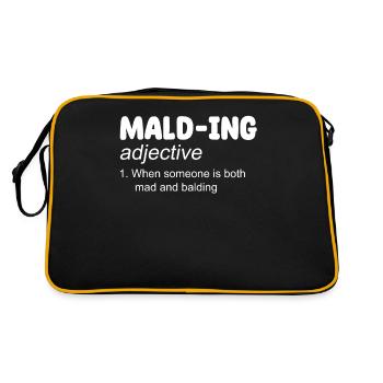 Mald-ing Adjective 1. When someone is both crazy - Retro Bag - black/gold - Back