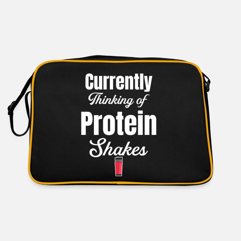 Denken Sie Derzeit An Proteinshakes Exercise Retro Tasche