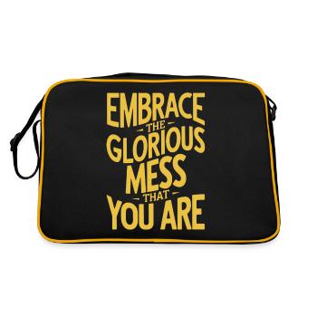 Embrace The Glorious Mess That You Are - Retro Bag - black/gold - Back