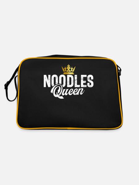 Cadeaux pour les amateurs de nouilles - Sac Retro - noir/or - Dos