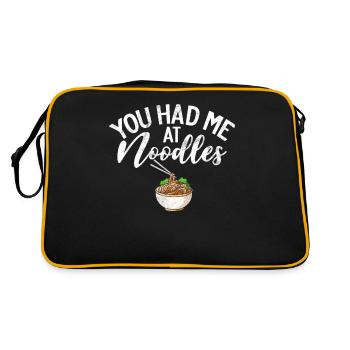 Noodle Lover Gifts - Retro Bag - black/gold - Back