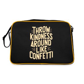 Facilité de jeter des déchets comme des confettis - Sac Retro - noir/or - Dos