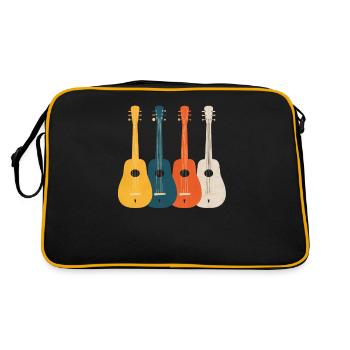 Geschenk für Hackbrettliebhaber - Retro Tasche - Schwarz/Gold - Hinten