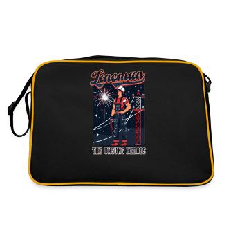 Patriotic Lineman Lineman: The Unsung Heroes - Retro Bag - black/gold - Back