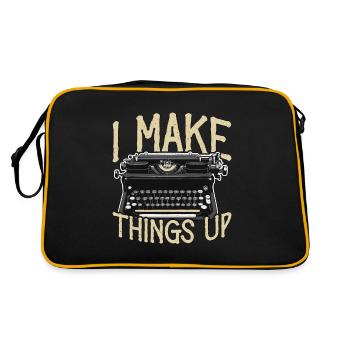Ecriture J’invente Littérature Journaliste - Sac Retro - noir/or - Dos