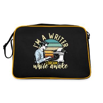Writing I'm A Writer I Dream While Awake Novelist - Retro Bag - black/gold - Back
