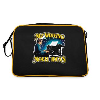 My Writing Is Full Of Novel Ideas Content Writer - Retro Bag - black/gold - Back