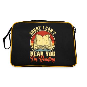 Reading Sorry I Can't Hear You I'm Reading Bookish - Retro Tasche - Schwarz/Gold - Hinten