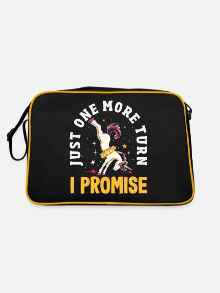 Cool Wheel Stroke Gymnastics Gymnastics - Retro Bag - black/gold - Back