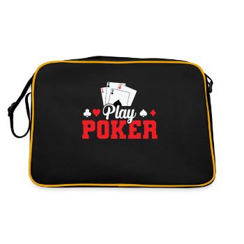 Play Poker Card Ace - Retro Bag - black/gold - Back
