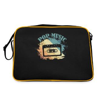 Cassette de musique pop R’n’B - Sac Retro - noir/or - Dos