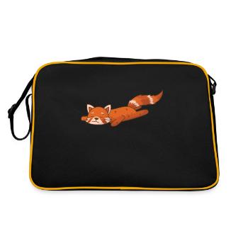 Panda roux ours chat bambou - Sac Retro - noir/or - Dos