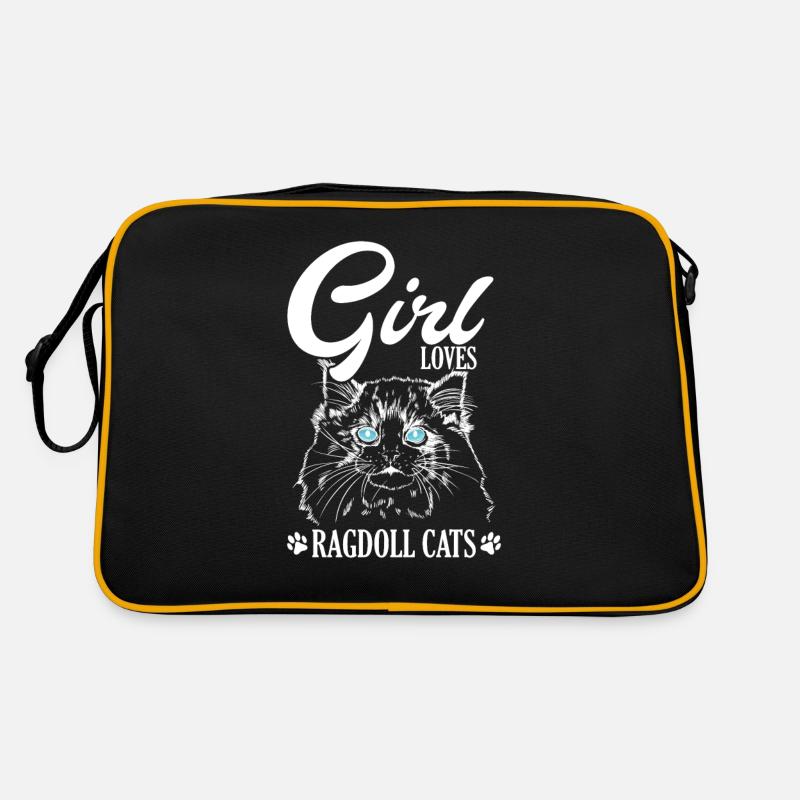Une fille aime l’animal de compagnie Ragdoll Cats Sac Retro