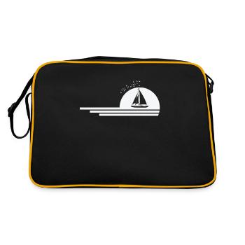 Voilier Voile Sports nautiques - Sac Retro - noir/or - Dos