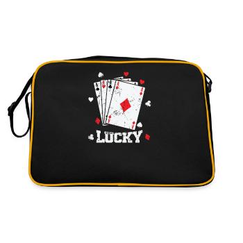 Lucky Card Game Skat Poker - Retro Bag - black/gold - Back