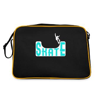 Skate Halfpipe Skateboard - Sac Retro - noir/or - Dos