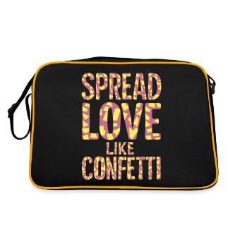 Spread Love Like Confetti Play of Colors - Retro Bag - black/gold - Back