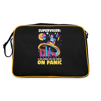 Supervisor A Job Where You Can Thrive on Panic - Retro Bag - black/gold - Back