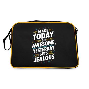 Rendez aujourd’hui si génial, hier sera envieux - Sac Retro - noir/or - Dos