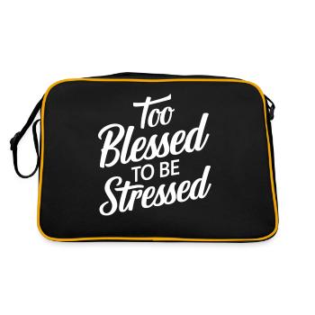 Trop béni pour être stressé - Sac Retro - noir/or - Dos