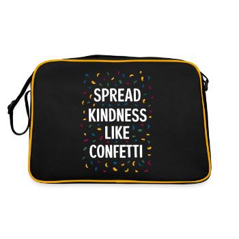 Répandez la gentillesse comme des confettis - Sac Retro - noir/or - Dos
