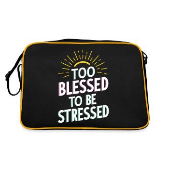 Too to be stressed - Retro Bag - black/gold - Back