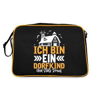 Village Child Pride Village Children Saying Statement - Retro Bag - black/gold - Back