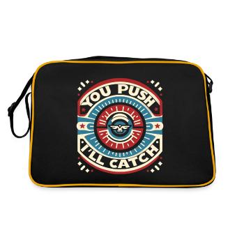 You Push I'll Catch 5 - Retro Bag - black/gold - Back