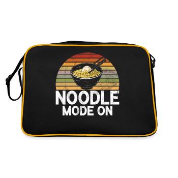 Noodle Lover Gifts - Retro Bag - black/gold - Back