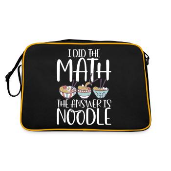 Noodle Lover Gifts - Retro Bag - black/gold - Back