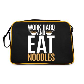 Noodle Lover Gifts - Retro Bag - black/gold - Back