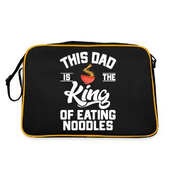 Noodle Lover Gifts - Retro Bag - black/gold - Back