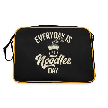 Noodle Lover Gifts - Retro Bag - black/gold - Back