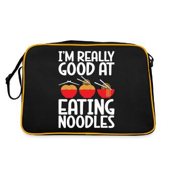 Noodle Lover Gifts - Retro Bag - black/gold - Back