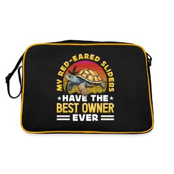 Red-eared turtle lovers - Retro Bag - black/gold - Back