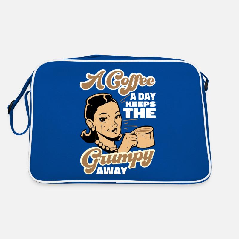 A Coffee A Day Keeps The Grumpy Away Retro Bag