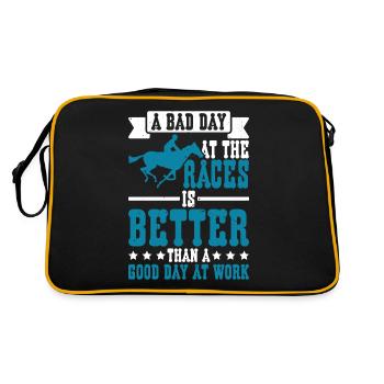 Une mauvaise journée aux courses vaut mieux qu’une journée au travail 2 - Sac Retro - noir/or - Dos