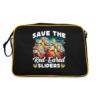 Red-eared turtle lovers - Retro Bag - black/gold - Back