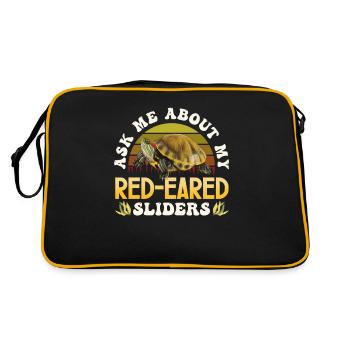 Red-eared turtle lovers - Retro Bag - black/gold - Back