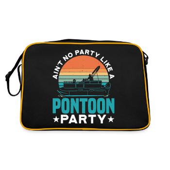 Ain't No Party Like A Pontoon Party 2 - Retro Tasche - Schwarz/Gold - Hinten