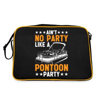 Ain't No Party Like A Pontoon Party 3 - Retro Tasche - Schwarz/Gold - Hinten