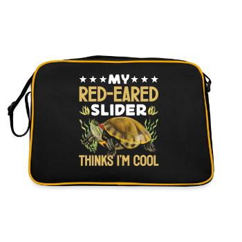 Red-eared turtle lovers - Retro Bag - black/gold - Back