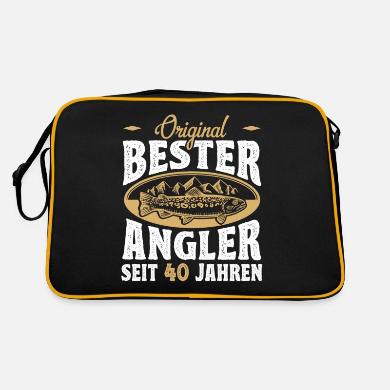 Idée cadeau de pêcheur drôle de pêcheur passe-temps pour 40. Sac Retro